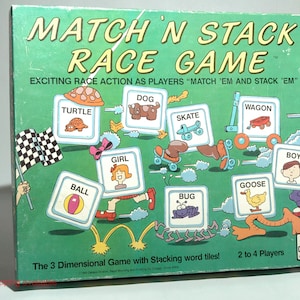 Match N Stack Race Game - Cadaco 1988 COMPLETE
