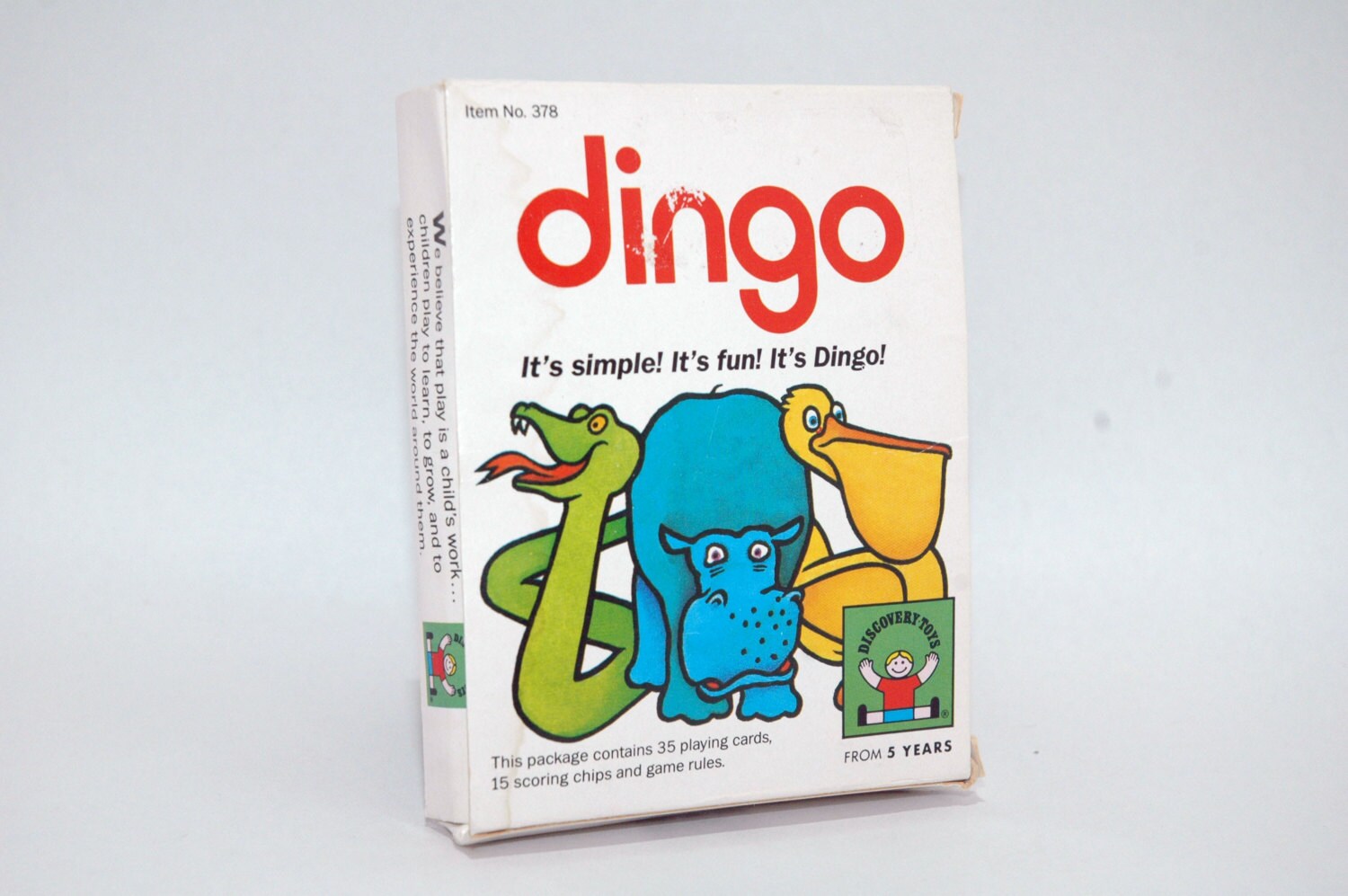 Dingo Card Game from Discovery Toys 1989 Etsy