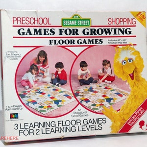 Sesame Street Games for Growing Preschool Shopping - iGi 1987 COMPLETE (read description)