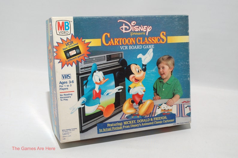 Disney Cartoon Classics VCR Board Game With VHS Milton Etsy