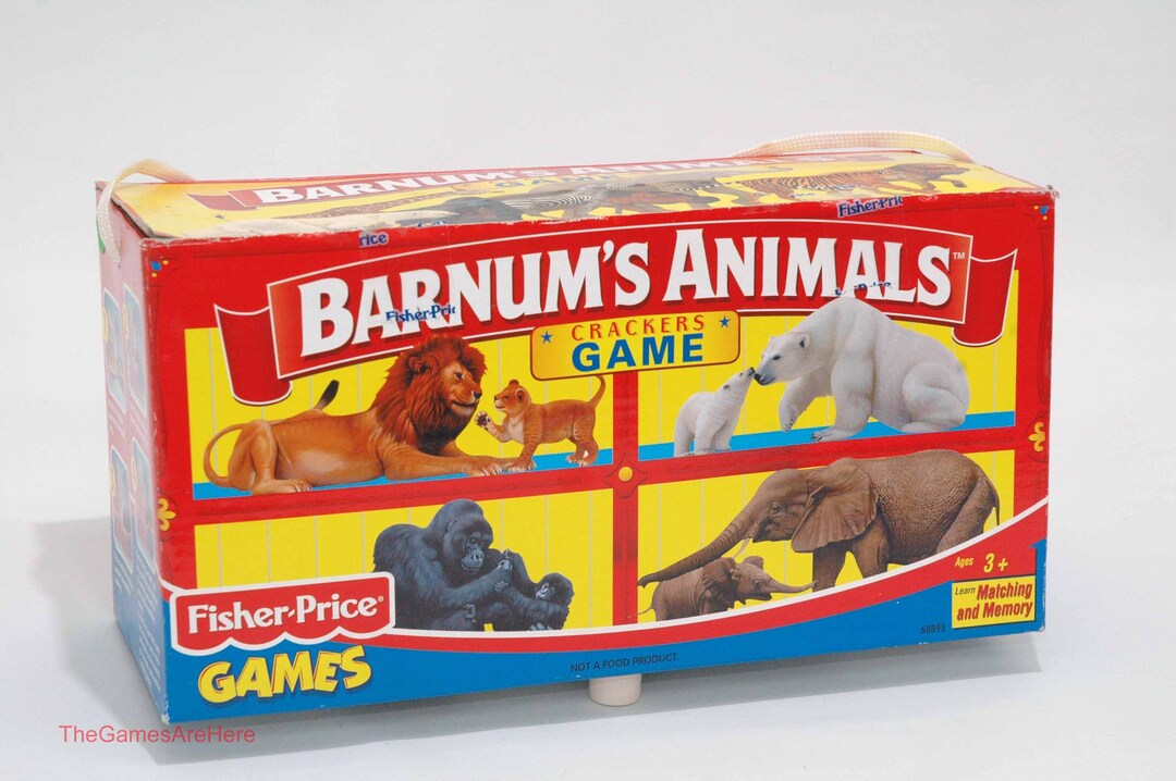 Barnum's Animal Crackers Game Fisher Price Games 2001 COMPLETE read