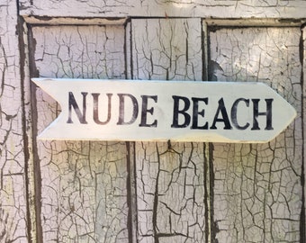 Nude Beach Sign,Wood Beach Sign,Reclaimed Wood Sign,Rustic Sign,Wood Signs,With Sayings,Beach Sign,Wood Wall Art,Lake Decor,Bohemian Decor