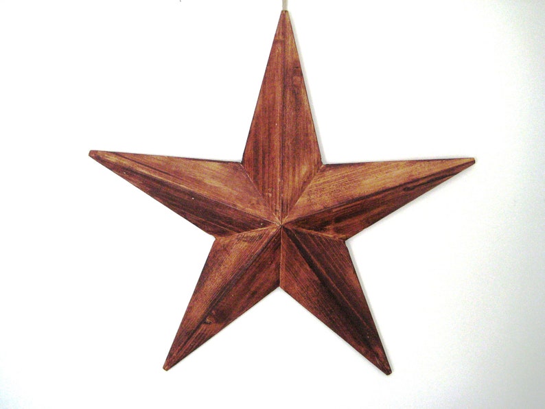 5 Pointed Starlarge Wooden Starstar Wall Artrustic Wood Etsy
