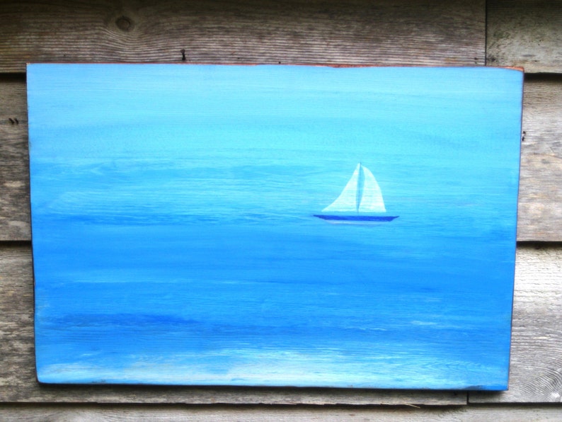 Blue Beach Artseascapelarge Art Paintinglarge Artworkon Etsy