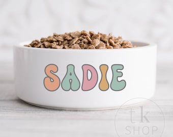 Tazón para perros personalizado Tazón para mascotas para gatos Alimentador para perros personalizado Tazón para perros de cerámica Tazón de comida Tazón de agua Regalo divertido para mascotas Tazón para mascotas personalizado Platos para perros