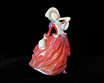 Royal Doulton Figurine, Autumn Breezes, Retired, Made in England