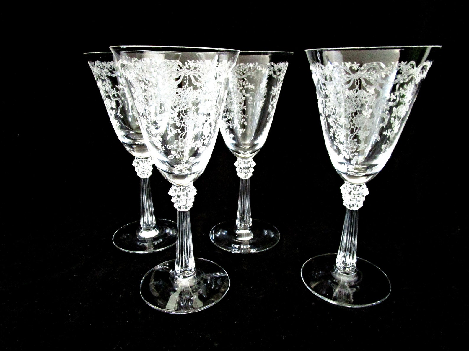 Fostoria Crystal Stemware Fostoria Romance Wine Glasses Etsy