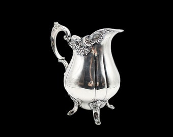 Wallace Baroque Silver Plate Pitcher, Large Beverage Pitcher, Bridal Shower Decor, Wonderful Condition, Wedding or Anniversary Gift