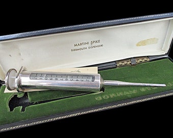 Gorham Sterling Silver Martini Spike, Vermouth Syringe, Cocktail Spike, Mid Century Barware, Gift for Martini Lover