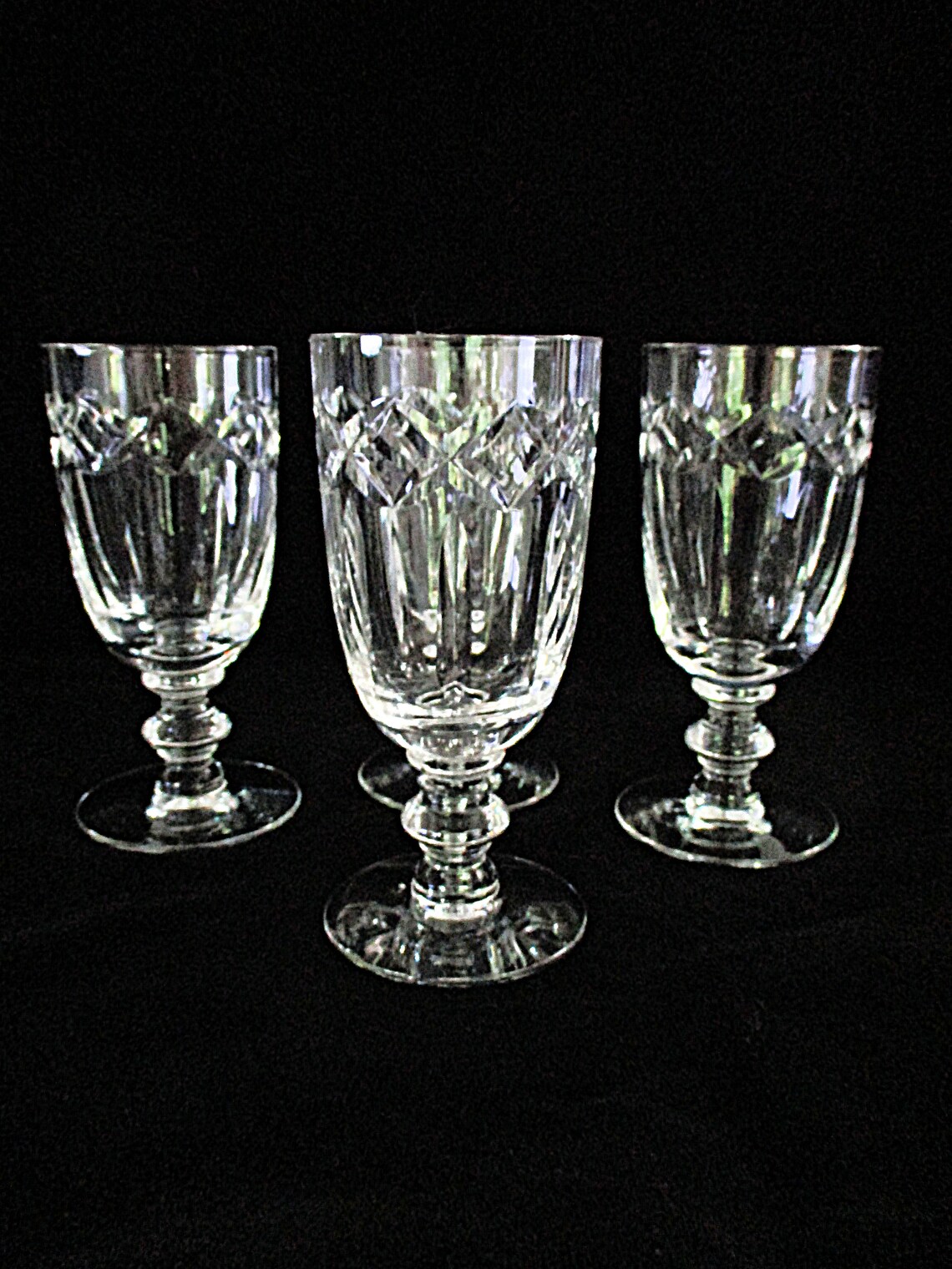 Cut Crystal Stemware Tiffin Franciscan 17394 4 Large Etsy