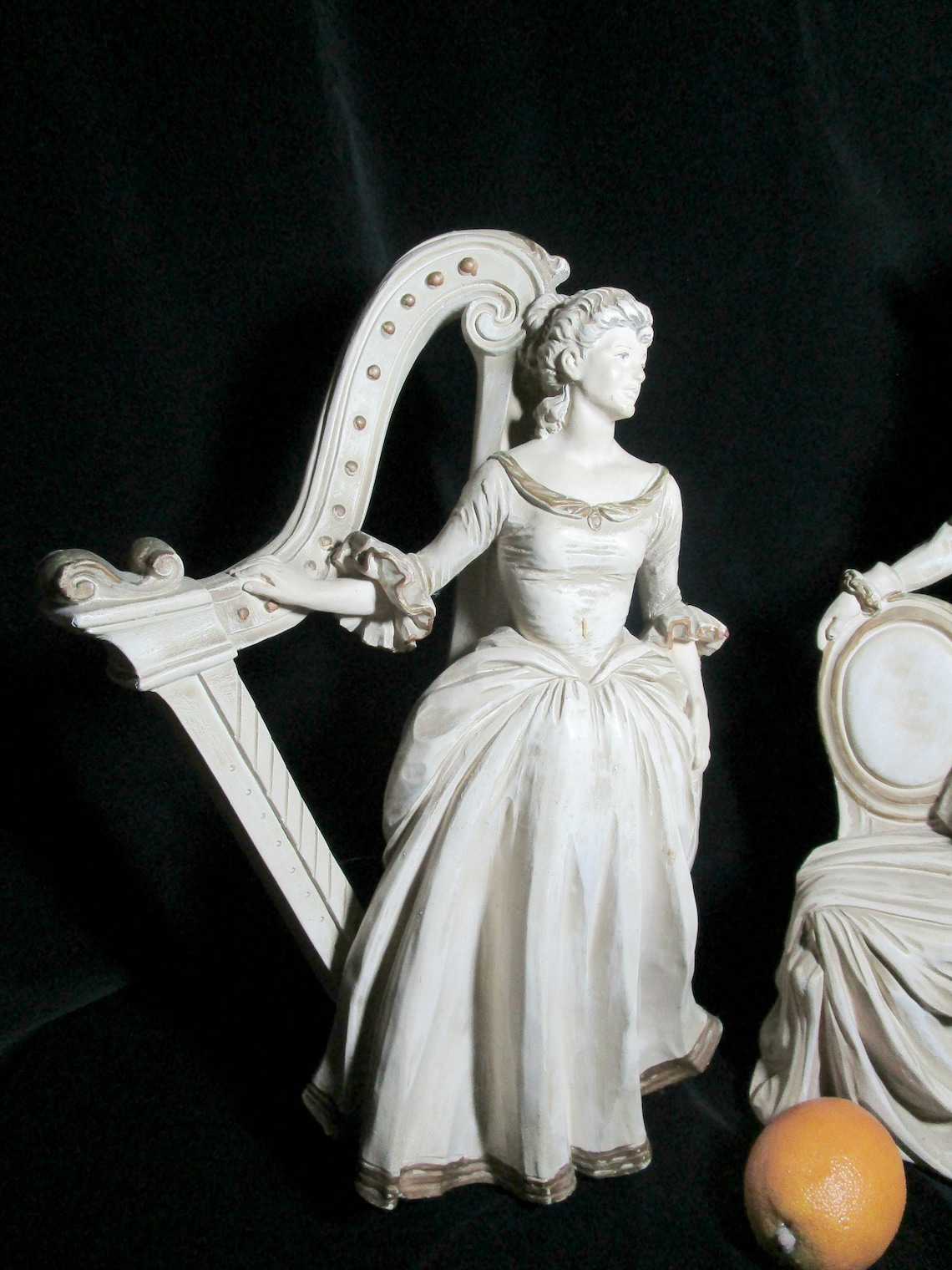 Large Mid Century Statues Victorian Man and Woman Universal image 1