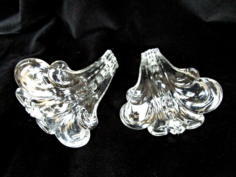 Antique Clear Glass Curtain Tie Backs Drapery Holders Art Etsy