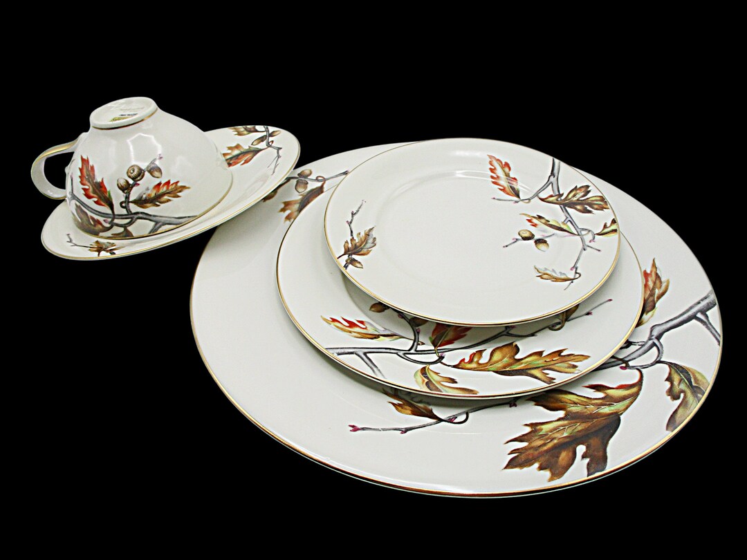 Meito China Royal Oak 5pc Place Settings Multiples Etsy