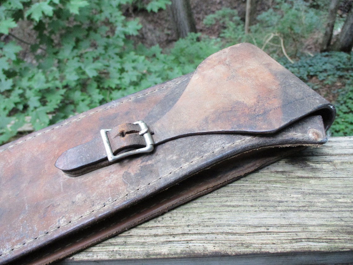 Leather Pool Cue Carrying Case Vintage Travel Carrier Etsy