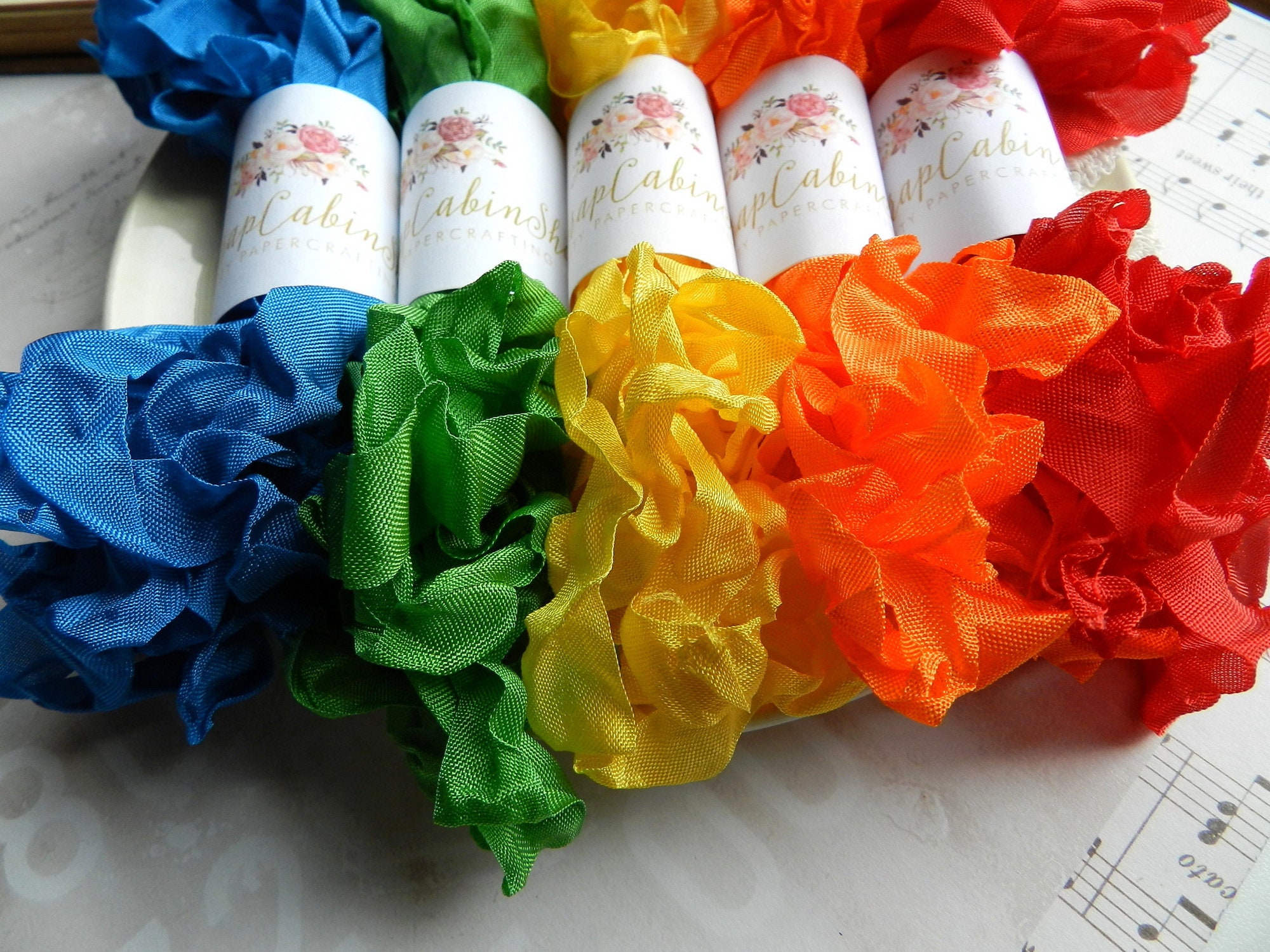 Seam Binding Set / Crinkled / 25 Yards / Bundles / Curly Ribbon / True ...