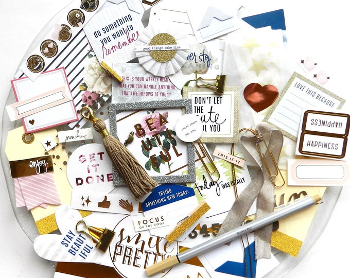 Planner Kit / Planner Accessories Kit / Navy and White Planner / Navy