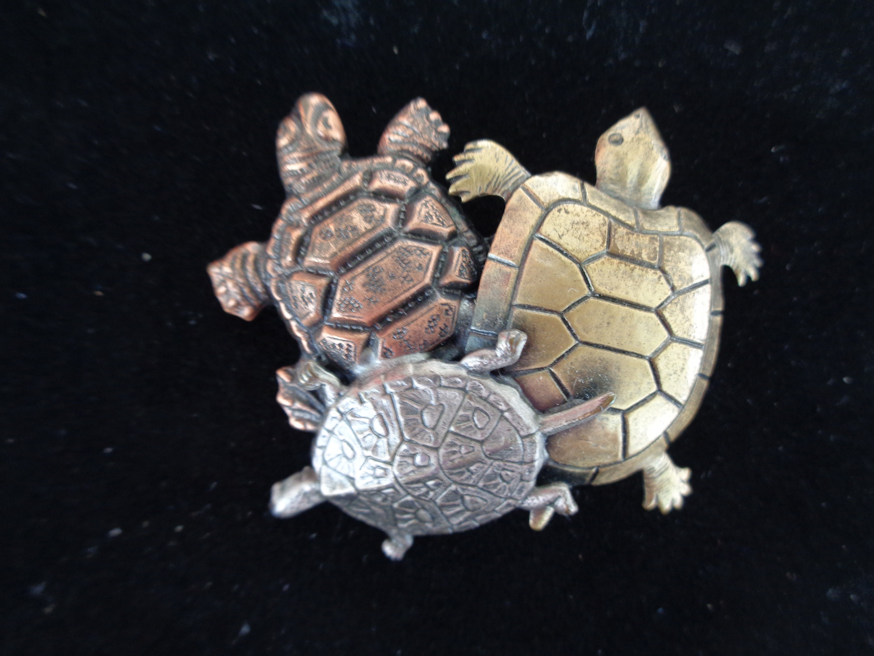 Turtle Pin of Three Etsy