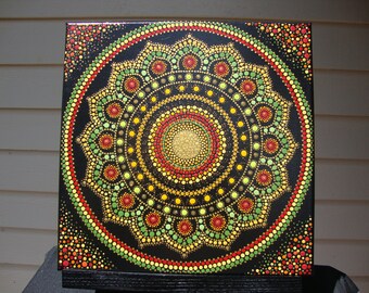 Dot Mandala Acrylic on Canvas