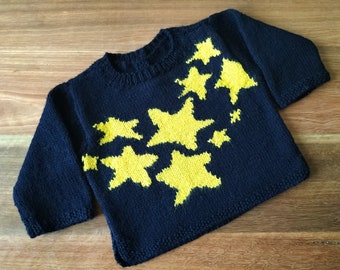 Baby sweater Navy Stars Gender Neutral AU size 0