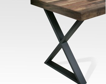 Table Legs Steel - X - Black Matte (Pair)