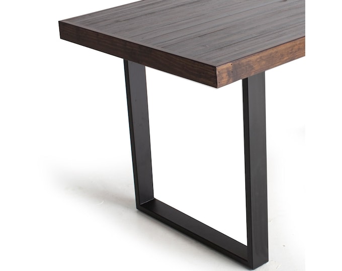 Steel Table Legs Rect Stock Black Matte pair Etsy