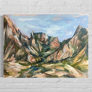 Big Bend National Park landscape the window West Texas original painting 18 x 24 inches