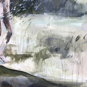 Original Figure Painting Nude Nature Large Figure Study Nude Female