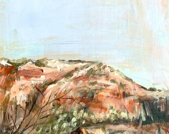 Bison buffalo original painting goodnight herd wildlife Texas panhandle caprock canyon