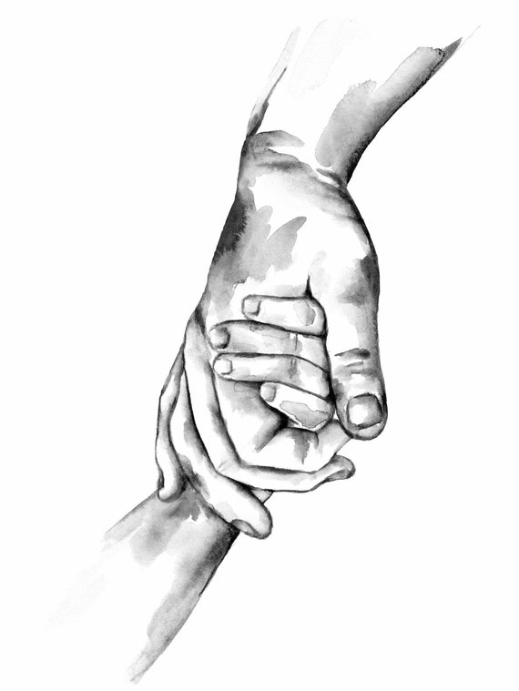 Hands Art Print Reproduction Of Original Watercolor Painting Etsy Hands Art Print Reproduction Of Original Watercolor Painting Etsy