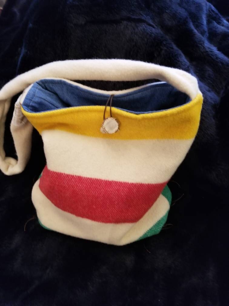 Original Hudson bay blanket tote crossbody bag with antler Etsy
