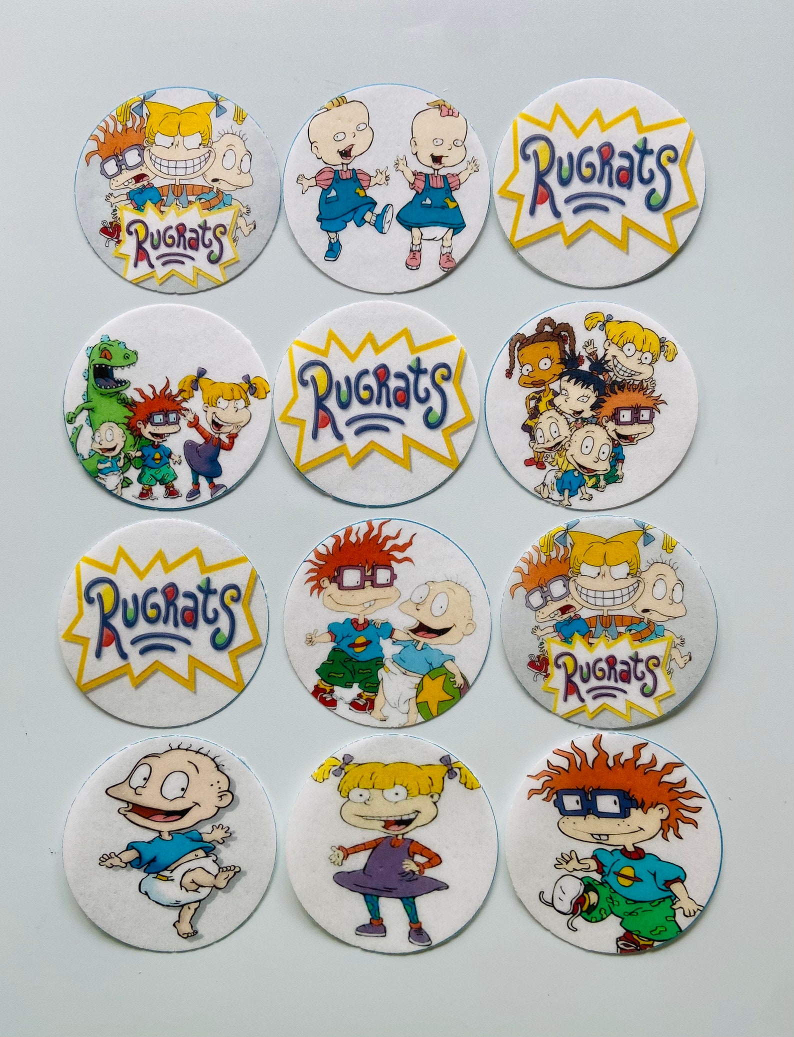Set of 12 the Rugrats edible paper cupcake cookie topper Etsy