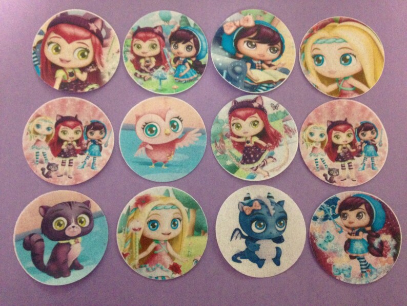 cupcake cookie topper Decorations PRE CUT 12 Little Charmers edible paper