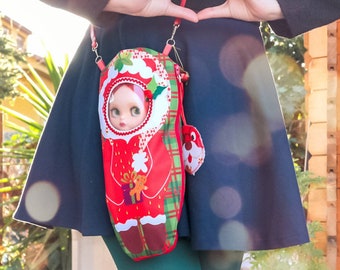 Blythe Doll Carrier Frutoso Santa Berry Christmas Bag