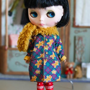Ginger bear Frutoso coat for Blythe doll and Pullip Doll
