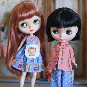 Frutoso For Breakfast Mix & Match sets for Blythe doll. Blythe dress, Blythe trousers