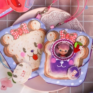 Muñeca Blythe pequeña, OB11, bolsa Frutoso Toast para muñecas obitsu 11, porta muñecas blythe con tela impermeable
