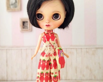 Trousers and top set for Blythe and Pullip dolls, Frutoso design