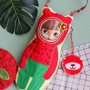 Bolso para muñeca Neo Blythe Sandía Frutoso, portabebés para muñeca Blythe