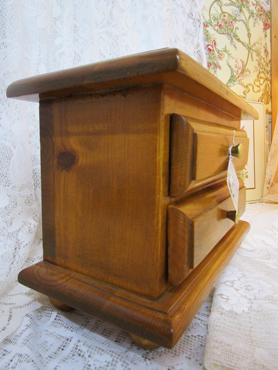 Wonderful Little Pine Dresser Top or Apothecary Chest Vintage Etsy
