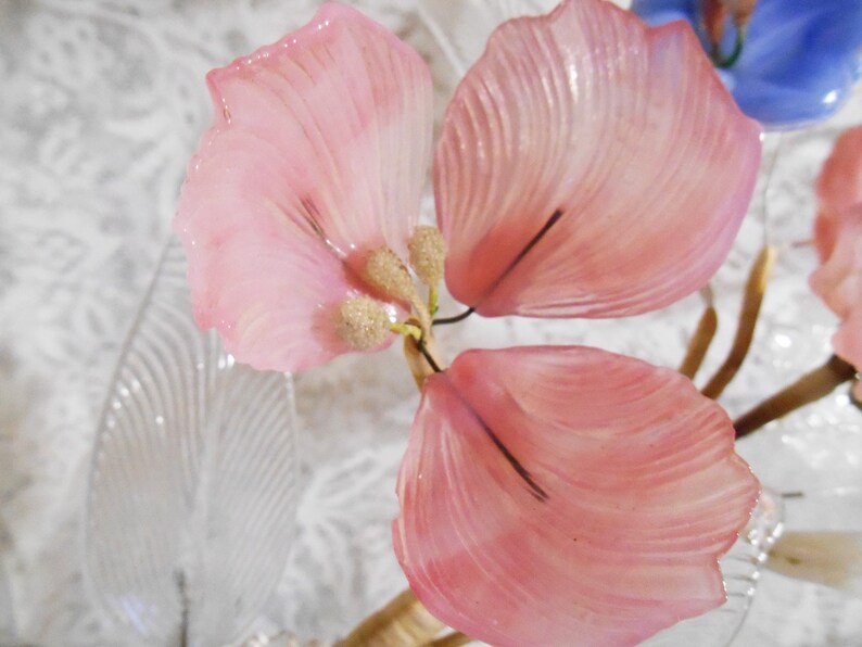 Vintage Bouquet of Art Glass Flowers Beautiful Etsy