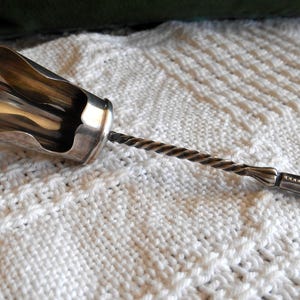 Vintage 1930's French Christofle, Louis the XVI, Art Deco, Torsades Pattern, 835 Haute Orfèvrerie, Solid Silver Sugar Scoop, Excellent Cond