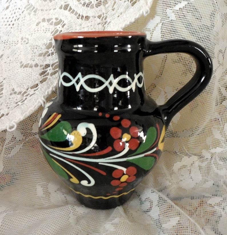 Vintage Terra Cotta Handarbeit German Pottery Creamer or Milk Etsy