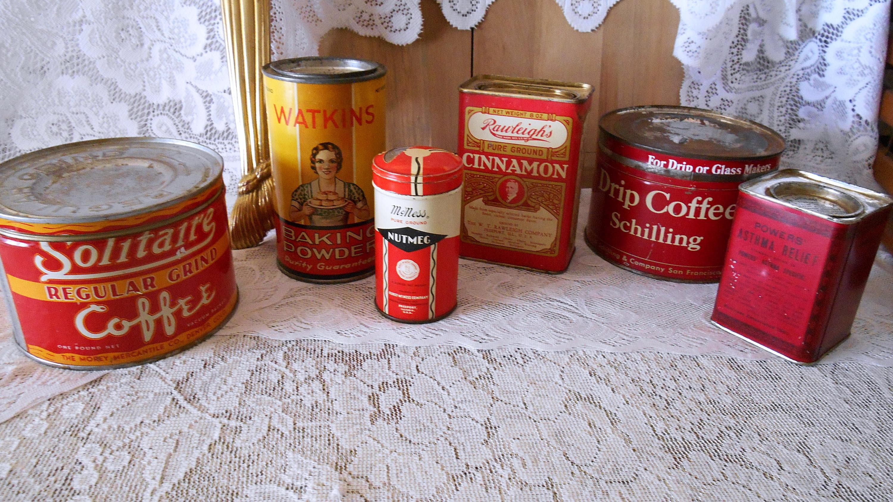 Vintage Schilling Spice Tins - Etsy