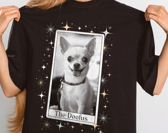 Custom Pet Tarot Card Shirt, Funny Dog Tarot Tee, Personalized Witchy Gift for Dog & Cat Lovers, Mystical Witchy Animal Lover Gift