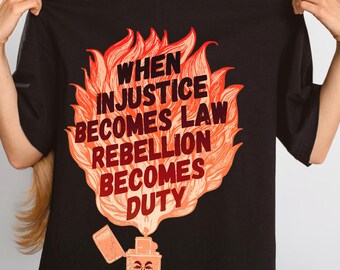 Revolution Shirt Anti-Establishment Political Rebellion Graphic Tee Guy Fawkes Aesthetic Activist Justice & Freedom Quote T-Shirt