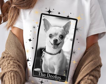 Custom Dog Shirt, Funny Dog Tarot Tee, Personalized Witchy Gift for Dog & Cat Lovers, Mystical Witchy Animal Lover Gift