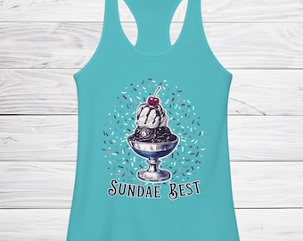 Ice Cream Sundae  Women's Racerback Tank