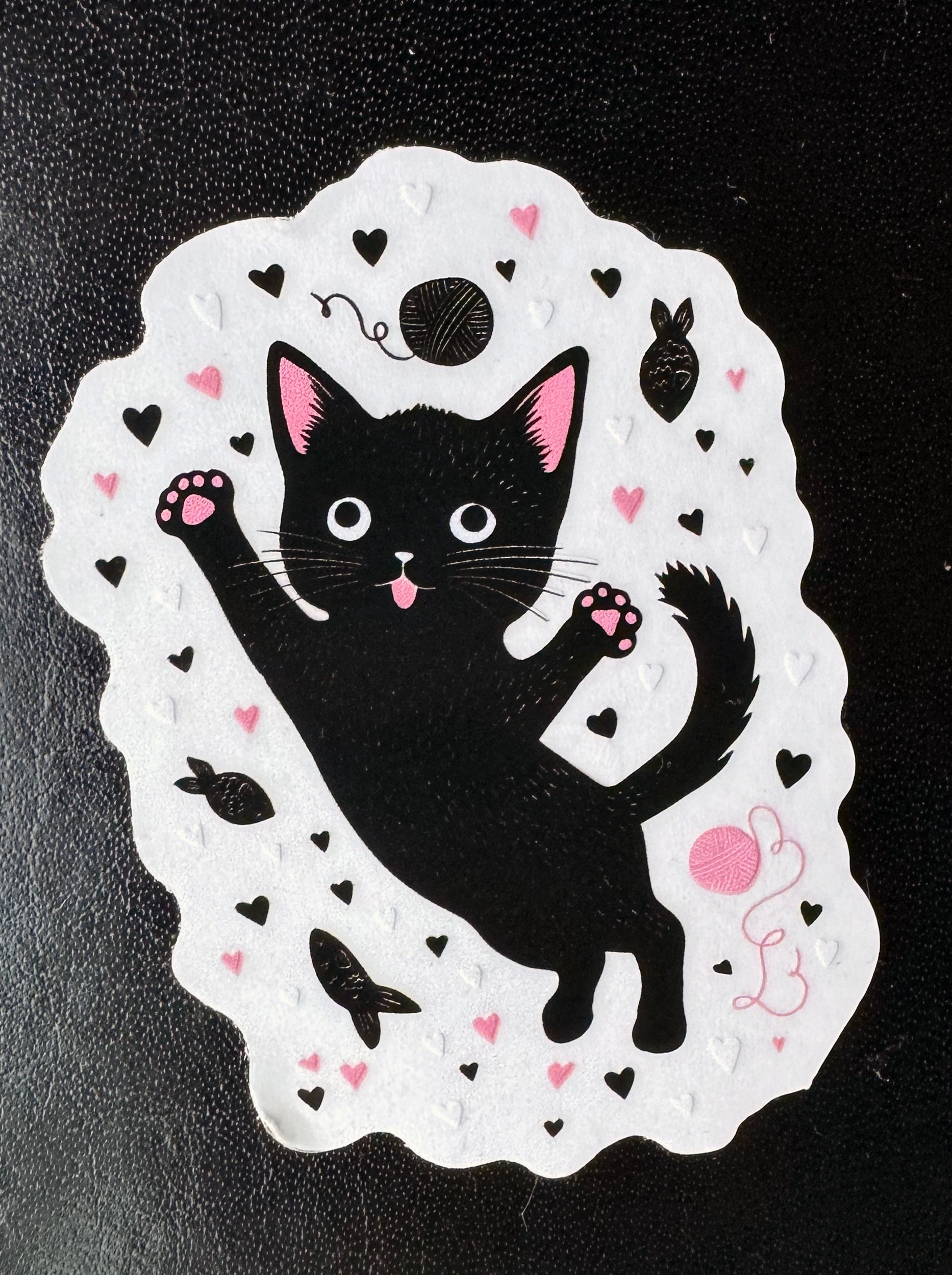 Cat Sticker Cute Kitten Doodle Laptop and Waterbottle Decal Vinyl Silly ...