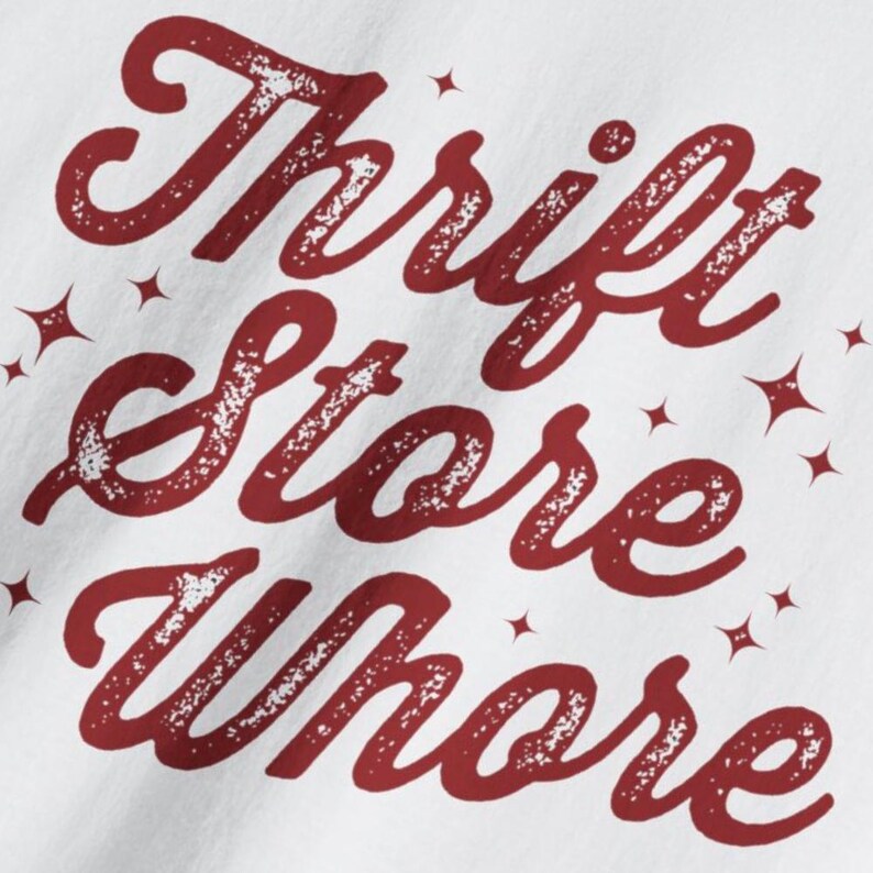 Kringloopwinkel hoer shirt grappig koopjesjager T-shirt vintage Thrifting humor Tee sarcastisch cadeau voor wederverkoper en Thrift Queen afbeelding 4