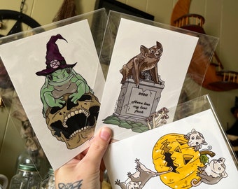 Impresiones Giclee 4x6 de Halloween